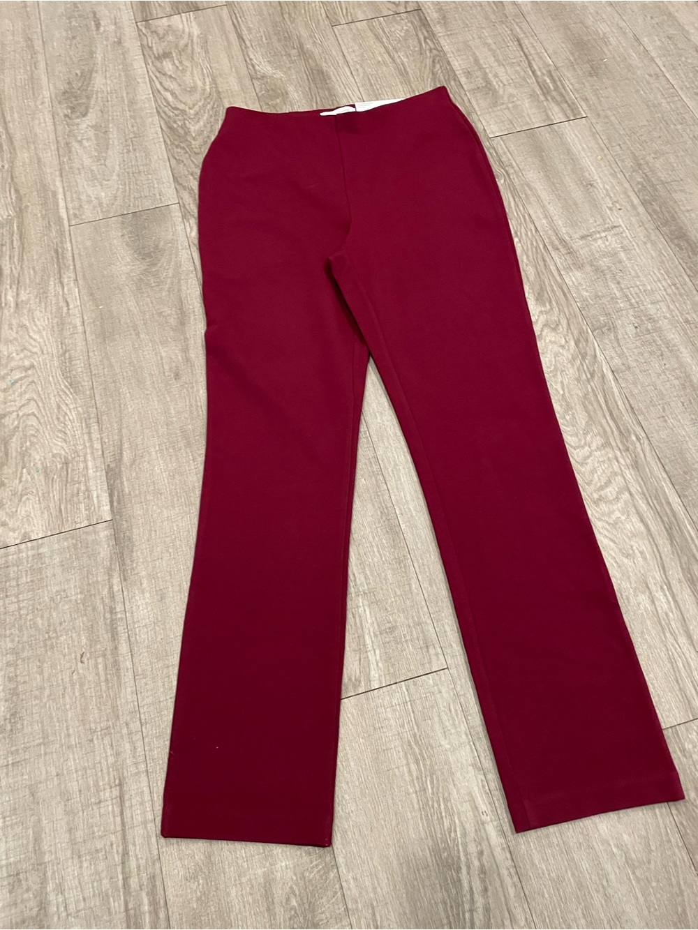 Liz Claiborne Alexis Straight Leg Women’s M Burgundy Pull on stretch Ponte pant